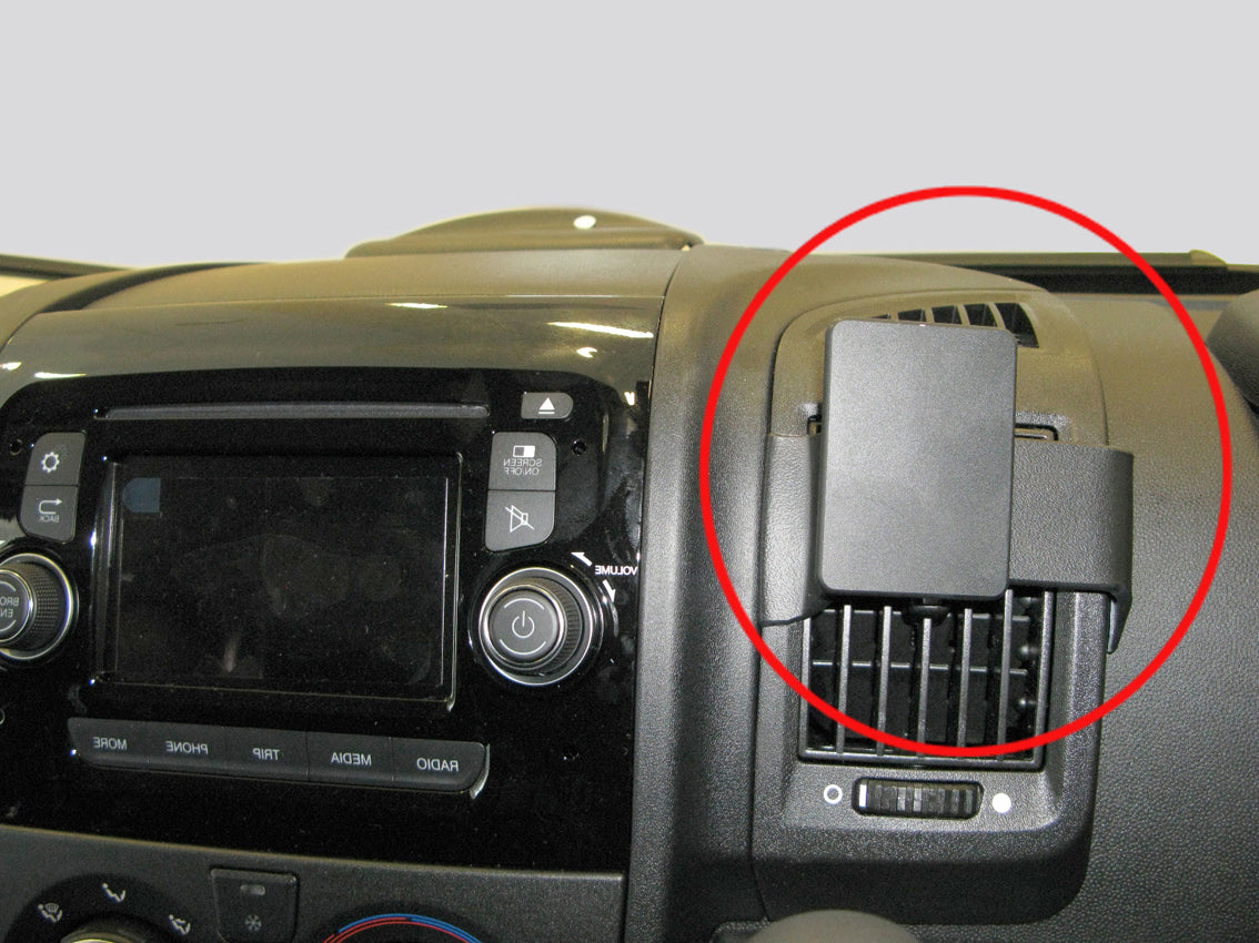 Brodit ProClip 655085 voor Citroen Jumper 2015-2024, Fiat Ducato 2015-2021 e.a. - productfoto zwarte ABS montagebasis