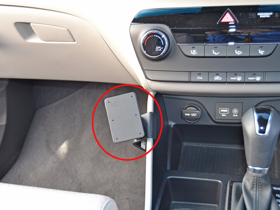 Brodit ProClip 655154 voor Hyundai Tucson 2016-2021 - productfoto zwarte ABS montagebasis