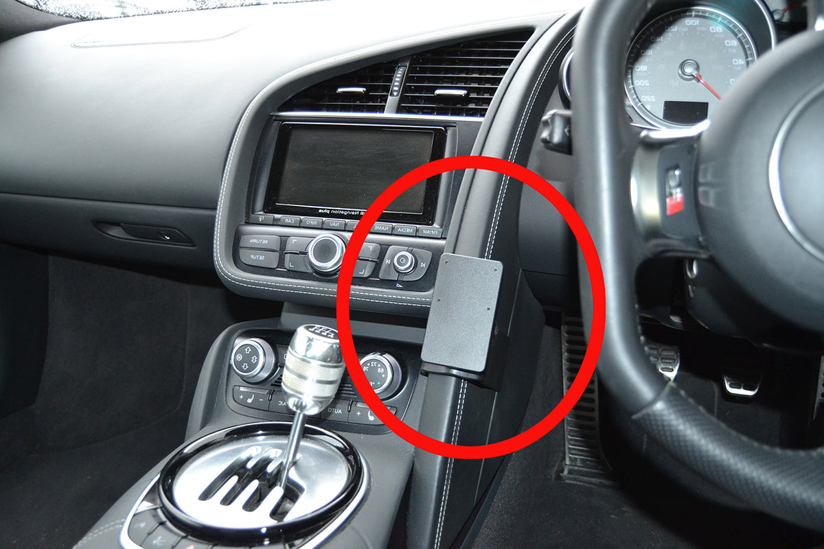 Brodit ProClip 655165 voor Audi R8 2010-2016 - productfoto zwarte ABS montagebasis