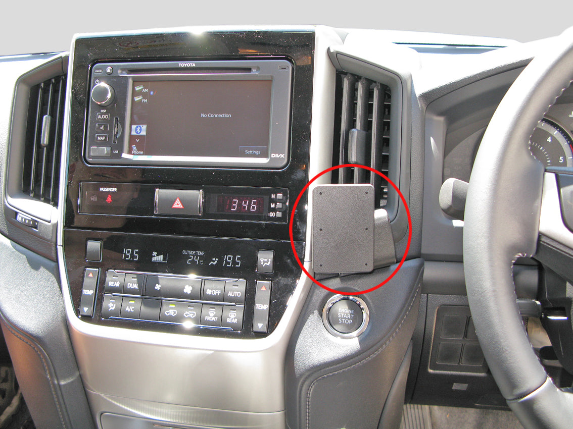 Brodit ProClip 655177 voor Toyota LandCruiser 200 2016-2021 - productfoto zwarte ABS montagebasis