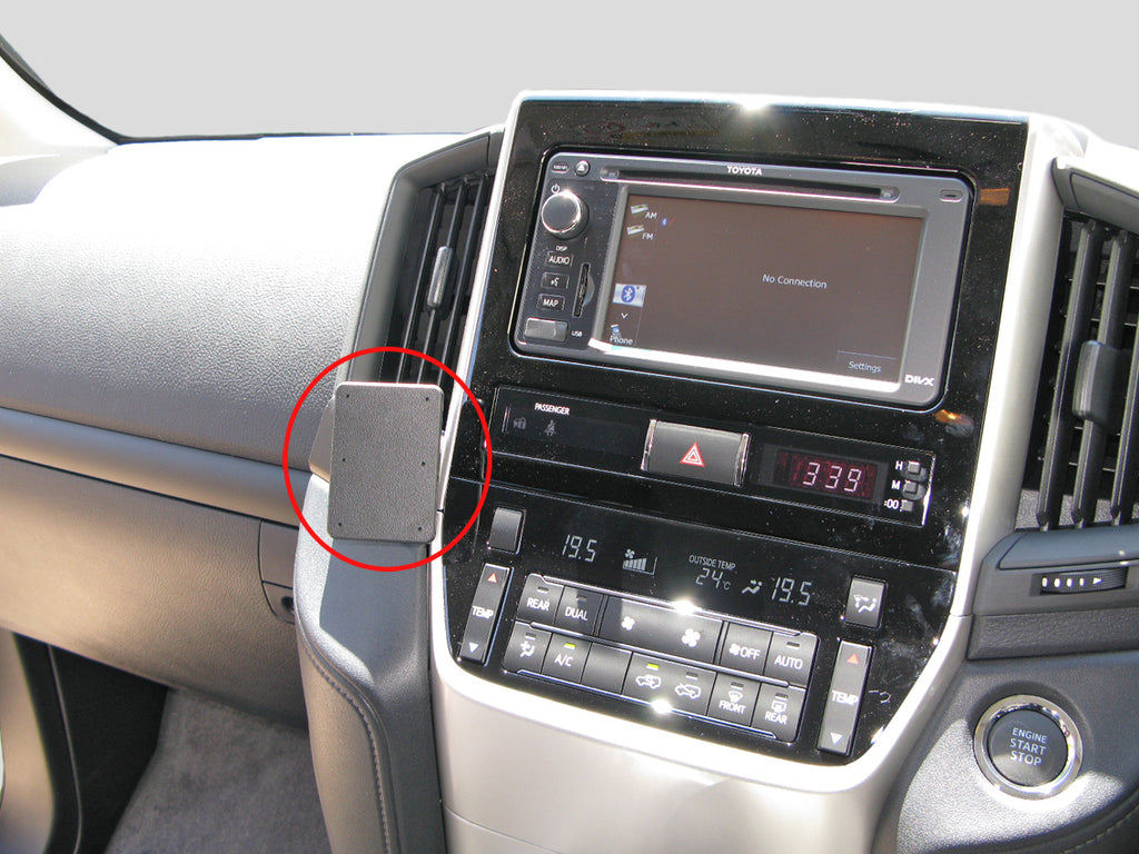 Brodit ProClip 655178 voor Toyota LandCruiser 200 2016-2021 - productfoto zwarte ABS montagebasis