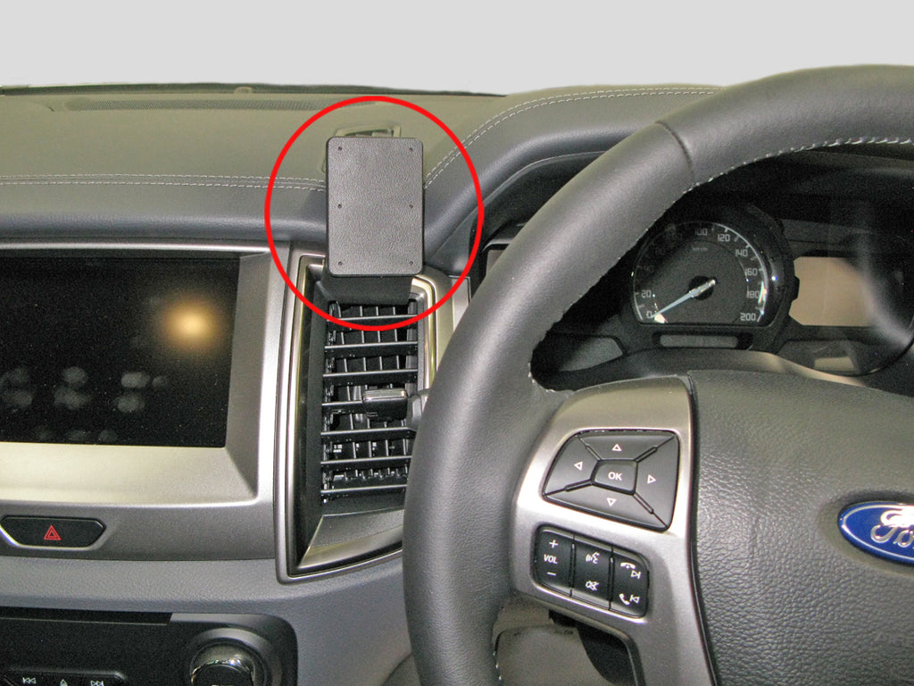 Brodit ProClip 655182 voor Ford Ranger Wildtrak 2016-2022, Ford Ranger Raptor 2019-2022 en Ford Everest 2016-2022 - productfoto zwarte ABS montagebasis