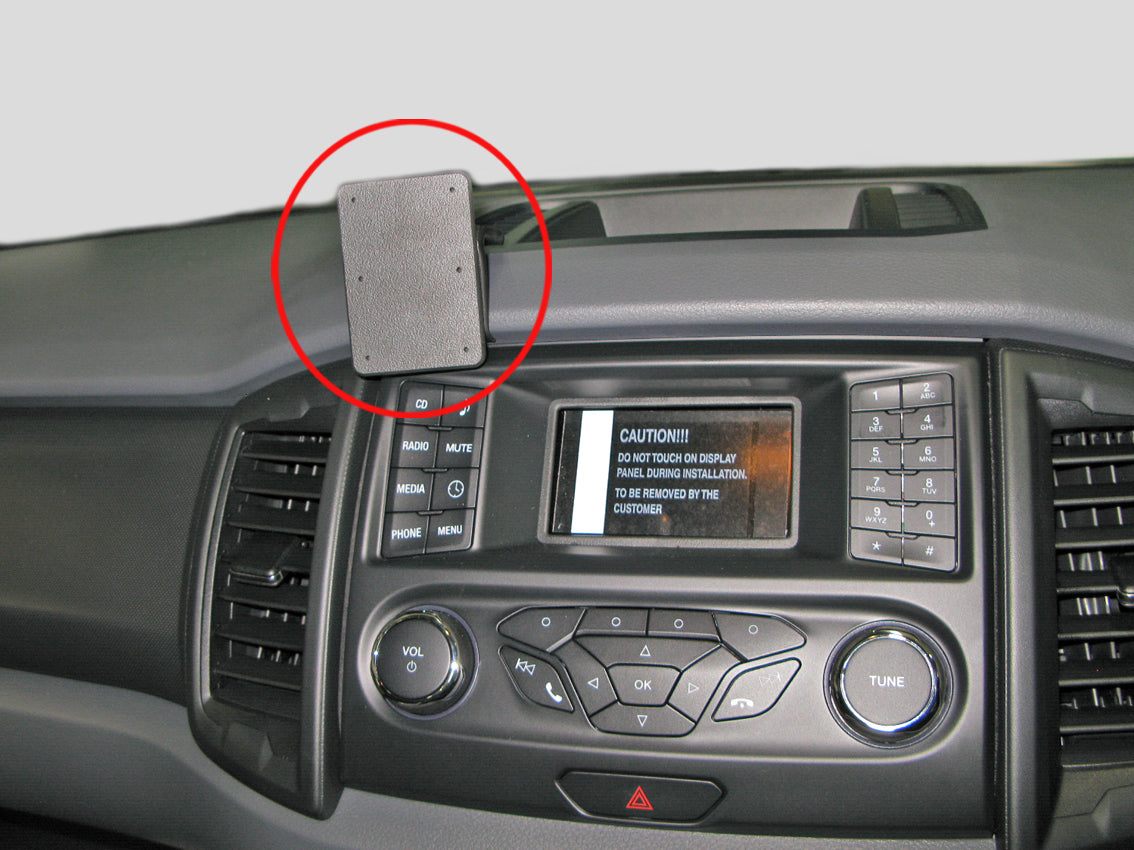 Brodit ProClip 655185 voor Ford Ranger 2016-2022 - productfoto zwarte ABS montagebasis