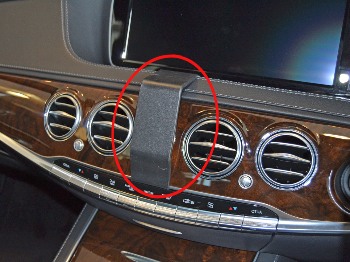 Brodit ProClip 655245 voor Mercedes Benz S-Class 2014-2020 - productfoto zwarte ABS montagebasis