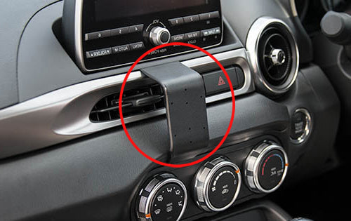 Brodit ProClip 655268 voor Fiat 124 Spider 2017-2022 - productfoto zwarte ABS montagebasis