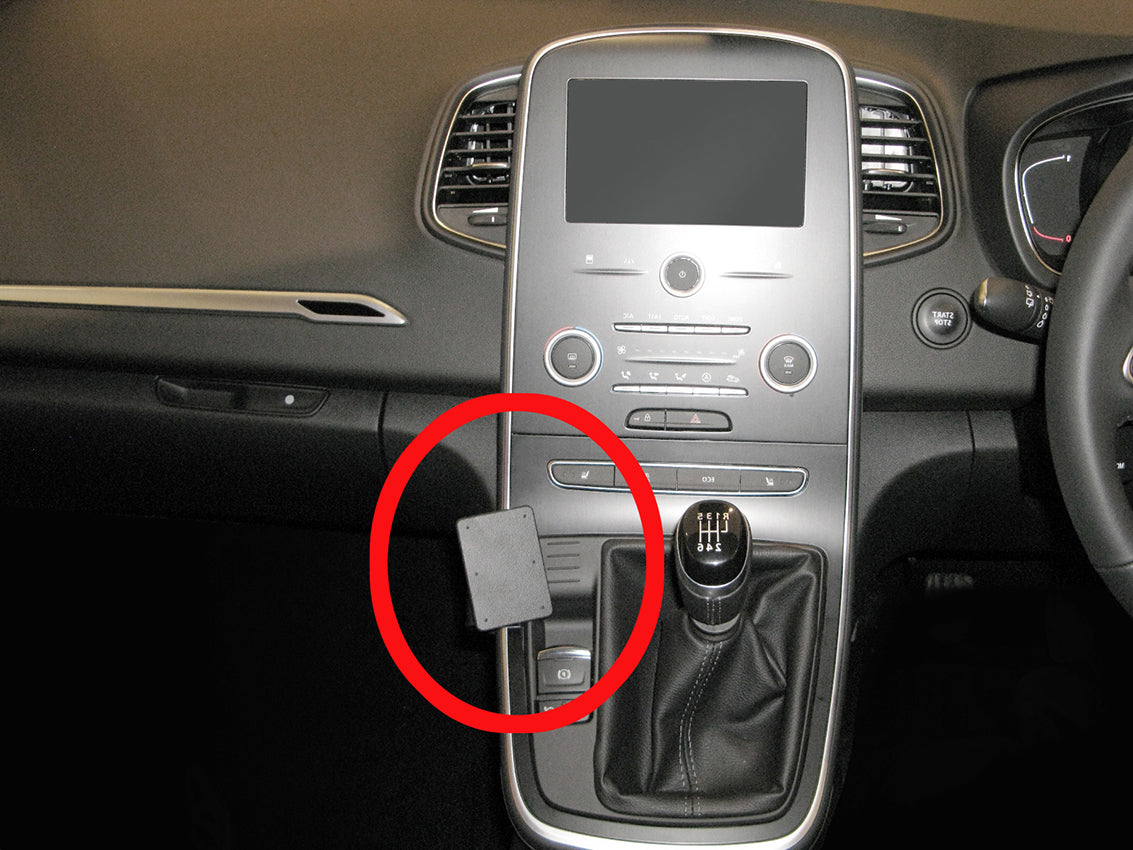 Brodit ProClip 655290 voor Renault Scénic 2017-2022 en Renault Grand Scénic 2017-2022 - productfoto zwarte ABS montagebasis
