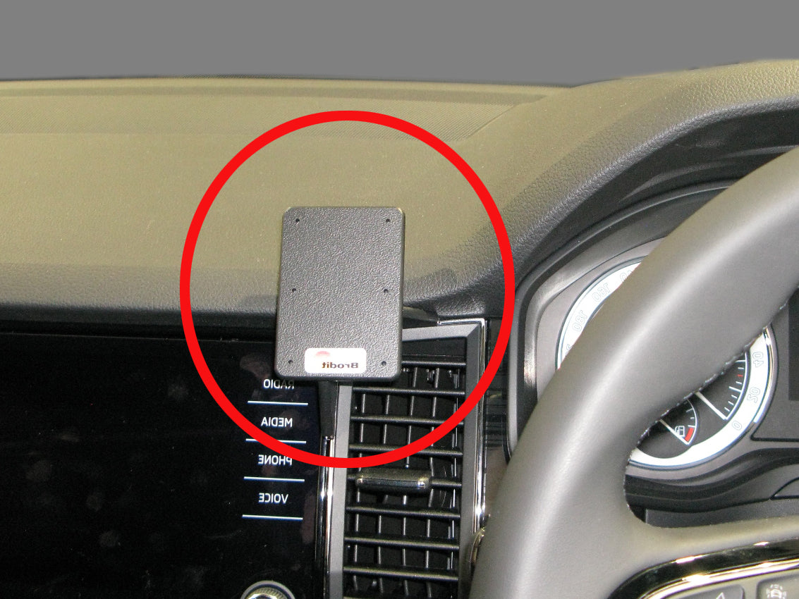 Brodit ProClip 655292 voor Skoda Kodiaq 2017-2023 - productfoto zwarte ABS montagebasis
