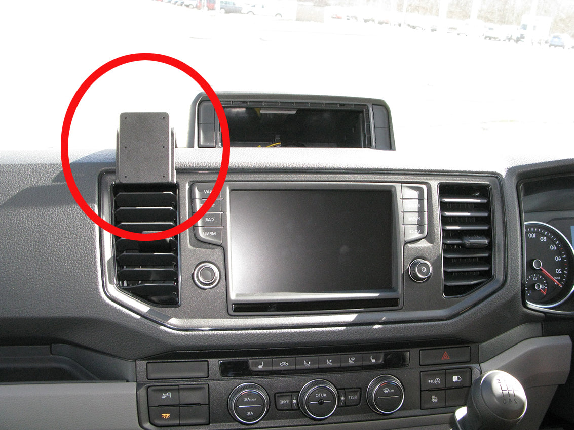 Brodit ProClip 655303 voor MAN TGE 2019-2024 en Volkswagen Crafter 2017-2024 - productfoto zwarte ABS montagebasis
