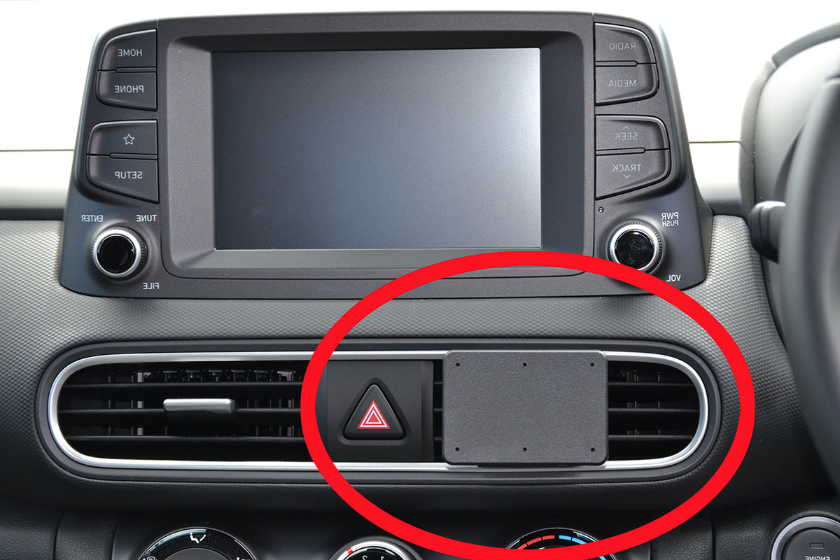 Brodit ProClip 655418 voor Hyundai Kona 2018-2023 - productfoto zwarte ABS montagebasis