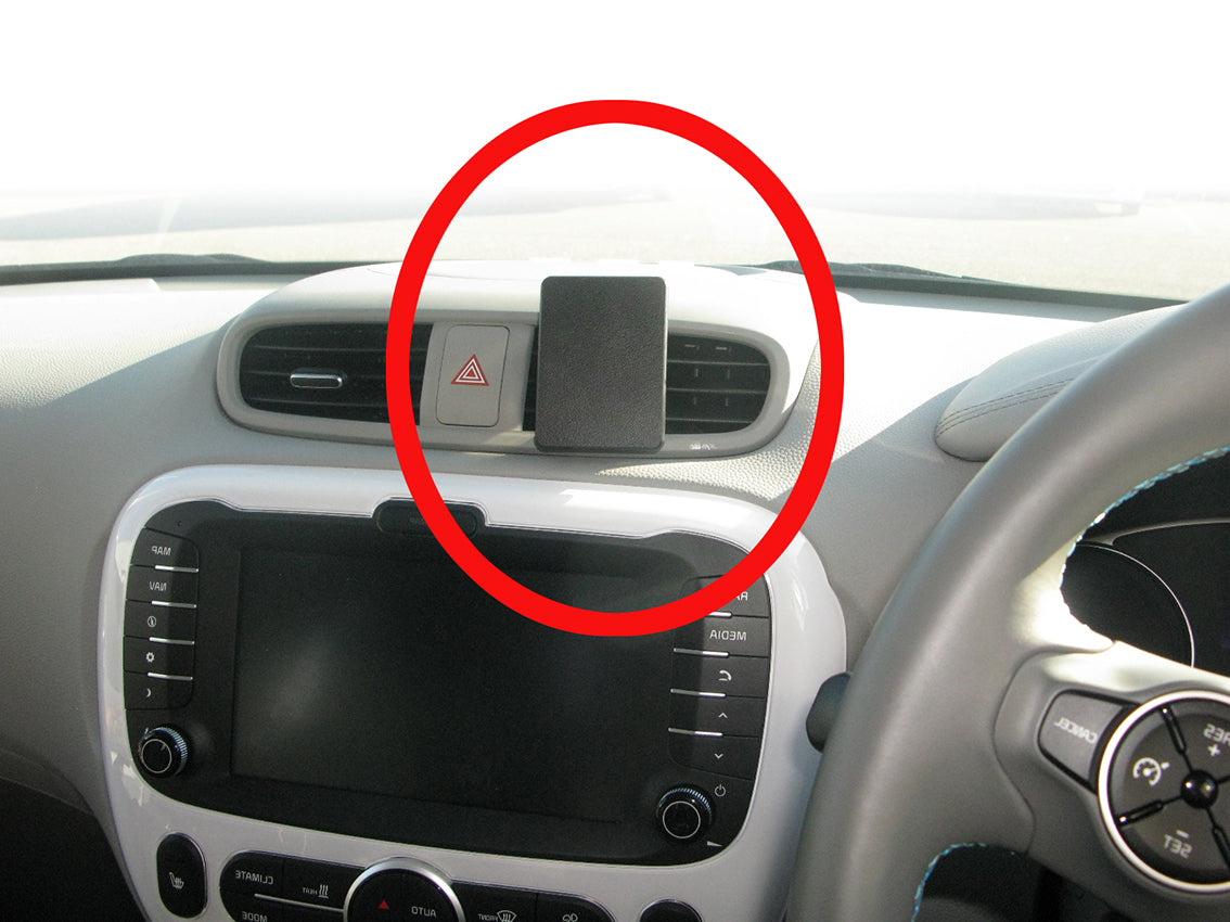 Brodit ProClip 655443 voor Kia Soul 2018-2019 - productfoto zwarte ABS montagebasis