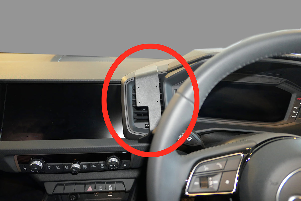 Brodit ProClip 655482 voor Audi A1 2019-2025 - productfoto zwarte ABS montagebasis
