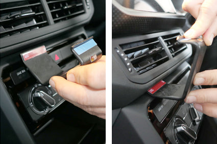 Brodit ProClip 655509 voor Volkswagen T-Cross 2019-2025 - montagepositie op dashboard