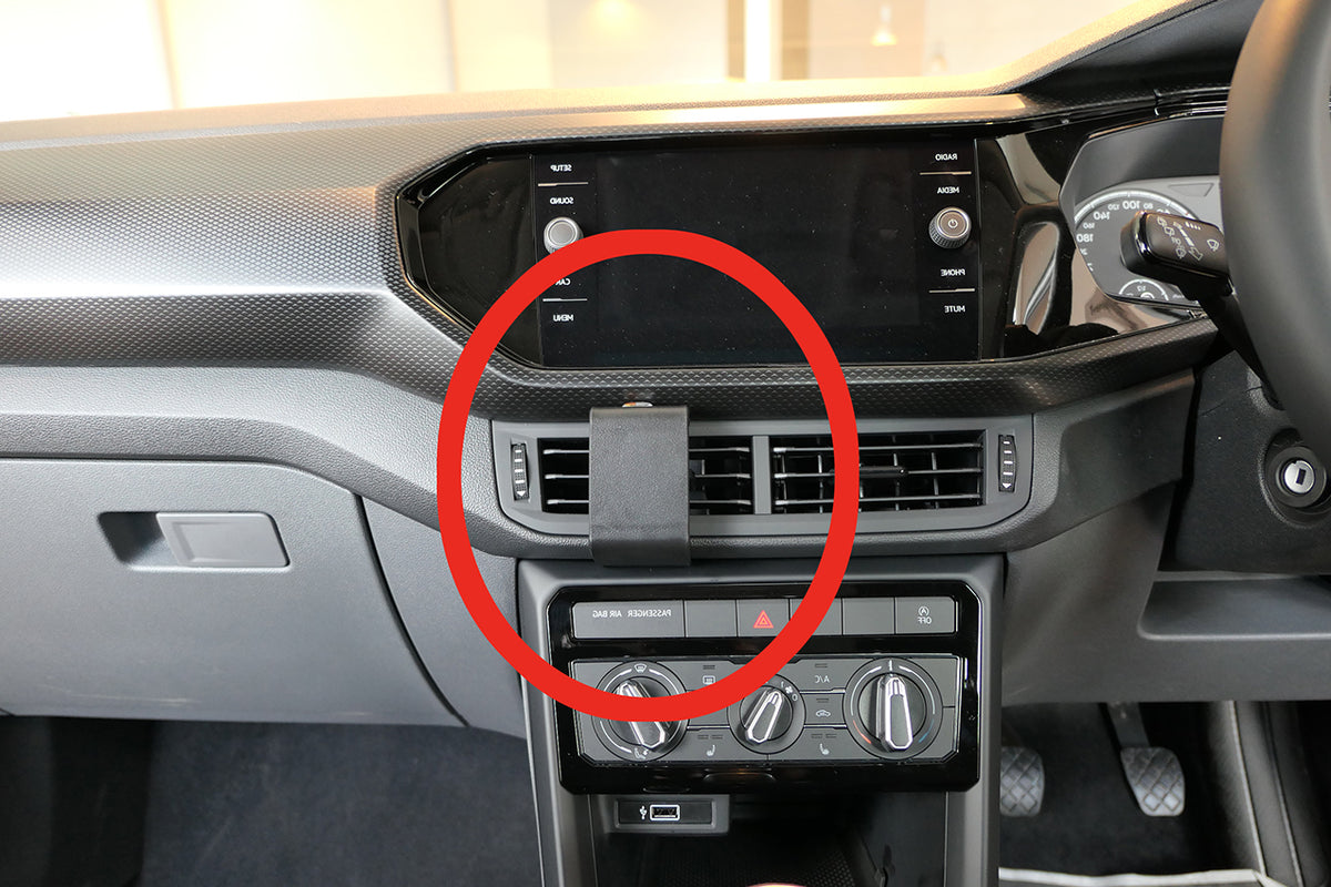 Brodit ProClip 655509 voor Volkswagen T-Cross 2019-2025 - productfoto zwarte ABS montagebasis