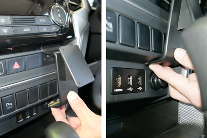 Brodit ProClip 655523 voor Mitsubishi Triton 2019-2024 en Mitsubishi L200 2020-2024 - ProClip geplaatst in het voertuig