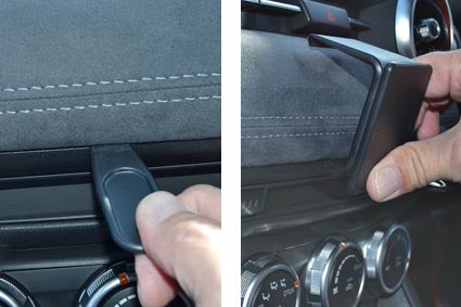 Brodit ProClip 655529 voor Mazda CX-3 2019-2023 - montagepositie op dashboard
