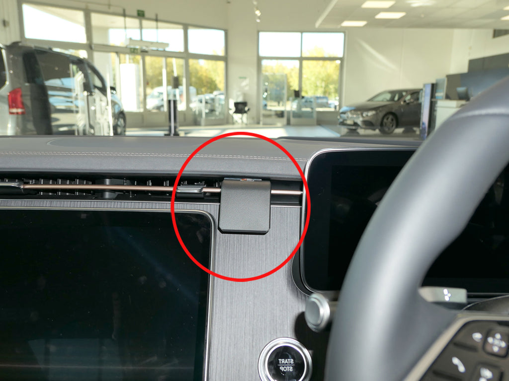 Brodit ProClip 655814 voor Mercedes Benz EQS 2022-2026 en Mercedes Benz EQE 2022-2026 - productfoto zwarte ABS montagebasis