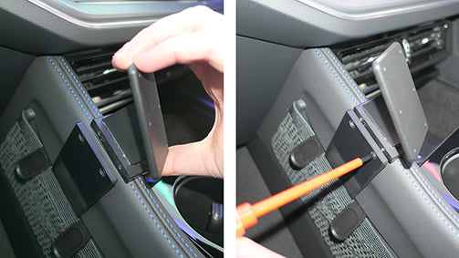 Brodit ProClip 656017 voor Volkswagen Touareg 2024-2026 - detail van dashboardmontage