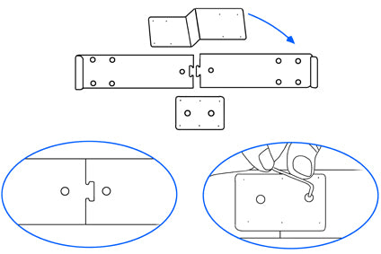 Brodit ProClip 656037 voor Tesla Model Y 2020-2025 en Tesla Model 3 2018-2024 - montagepositie op dashboard