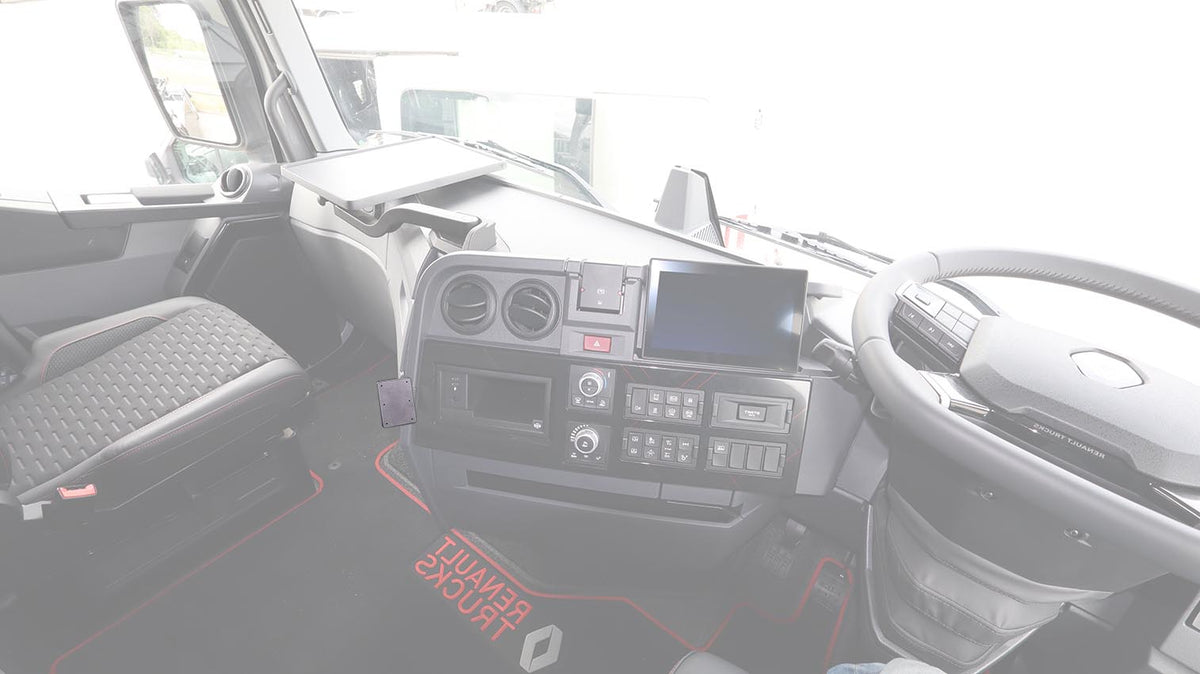 Brodit ProClip 656108 voor Renault T 2013-2026, Renault K 2013-2026 en Renault C 2013-2026 - productfoto zwarte ABS montagebasis