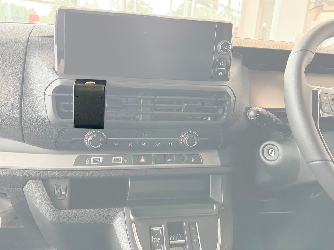 Brodit ProClip 656121 voor Citroen SpaceTourer 2025-2026, Citroen Jumpy 3rd Gen 2025-2026 e.a. - productfoto zwarte ABS montagebasis