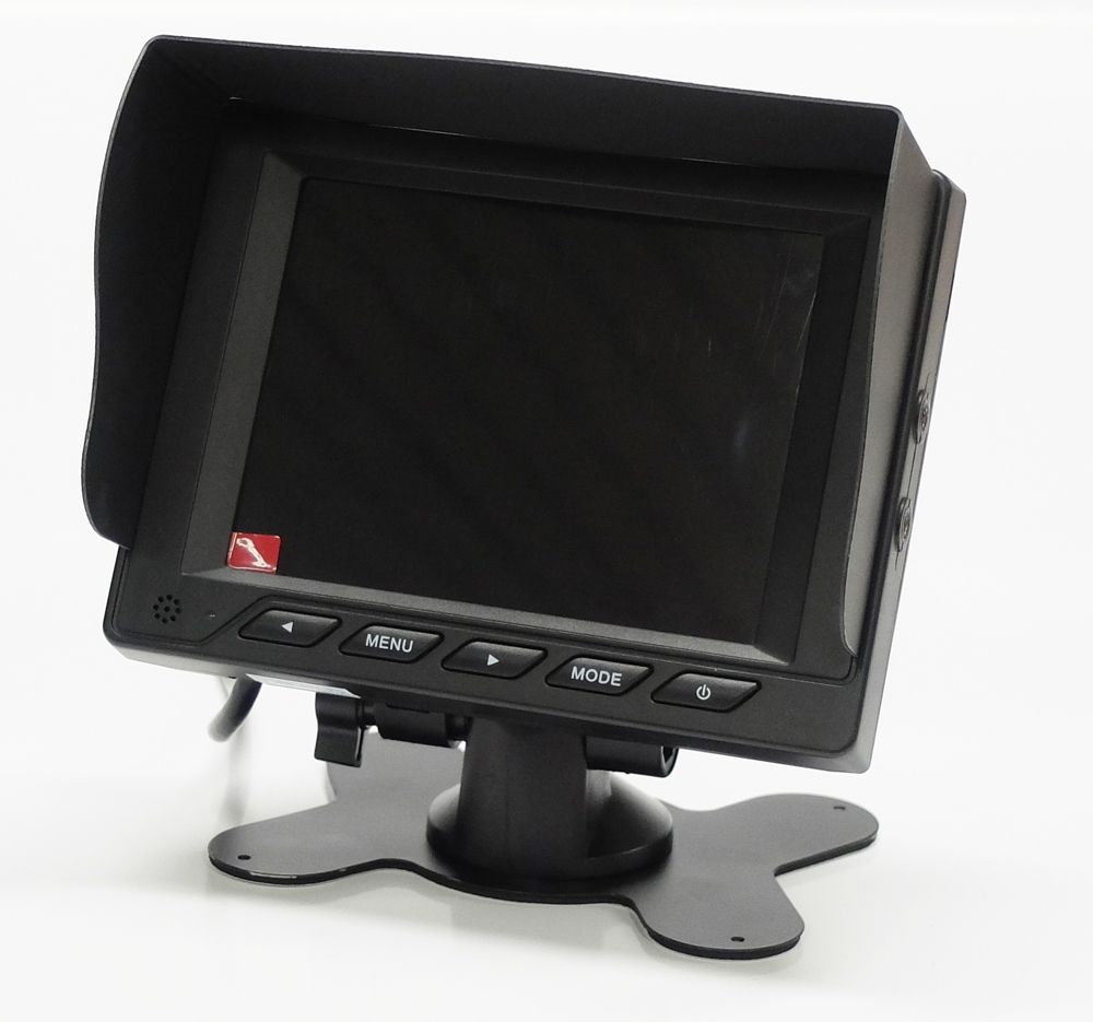 m-use opbouwmonitor 5-inch breedbeeld scherm 2x AV 12/24V 4-pin LCD