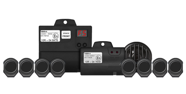 m-use electronics Front & Parkeersensors Kit incl 8 flat capsules with buzzer