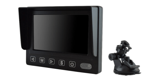 m-use opbouwmonitor 4.3-inch AHD 3x AV 12/24V 4-pin