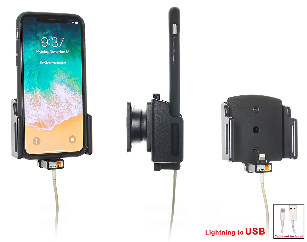 Brodit kabelbevestiging voor Apple iPhone 11, Apple iPhone Xs en Apple - productfoto 1