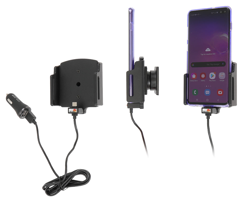Brodit verstelbare actieve telefoonhouder met USB-C 75-89 mm | 721204 - productfoto 6