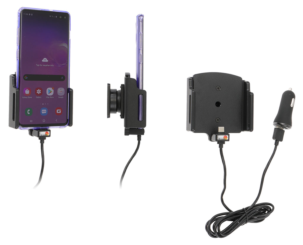 Brodit verstelbare actieve telefoonhouder met USB-C 75-89 mm | 721204 - productfoto 1