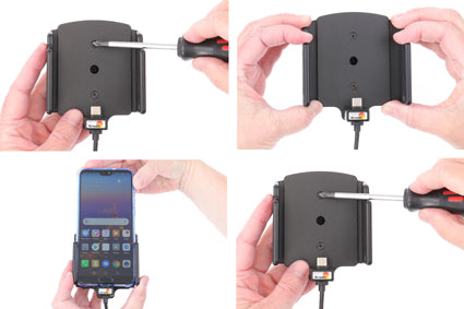 Brodit verstelbare actieve telefoonhouder vaste installatie 70-83 mm | 727203 - productfoto 2
