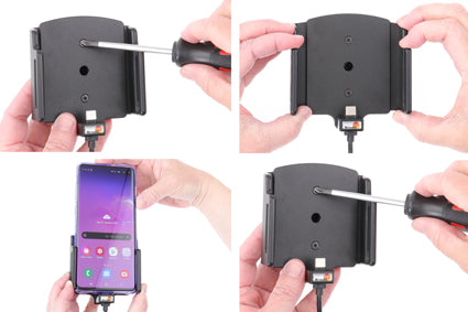 Brodit verstelbare actieve telefoonhouder vaste installatie 75-89 mm | 727204 - productfoto 2