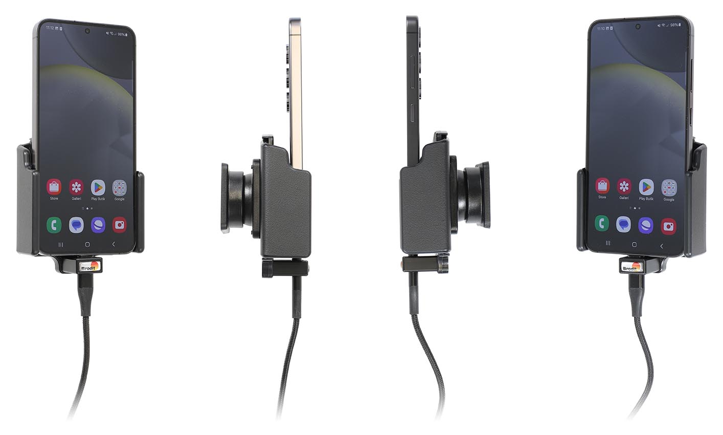 Brodit verstelbare actieve telefoonhouder vaste installatie 70-83 mm | 727456 - productfoto 6