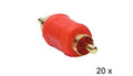 RTA audioadapter RCA M - RCA M rood 20 stuks