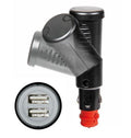 m-use Lader 12/24V 2x usbA 2.5A 90 gr. kantelbaar zwart