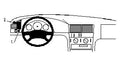 Brodit ProClip 802345 voor Mercedes Benz C-Class (180-320) 1993-1999 - montagepositie op dashboard