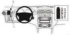 Brodit ProClip 803043 voor Mercedes Benz CLC-Class 2009-2011, Mercedes Benz C-Class (180-320) 2001-2006 en Mercedes Benz C-Class (180-320) 2000-2006 - productfoto zwarte ABS montagebasis