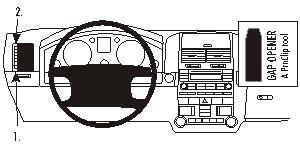 Brodit ProClip 803179 voor Volkswagen Touareg 2004-2010 en Volkswagen Touareg 2003-2009 - productfoto zwarte ABS montagebasis