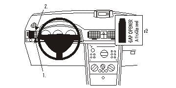 Brodit ProClip 803263 voor Opel Meriva 2003-2010 - productfoto zwarte ABS montagebasis