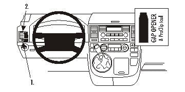 Brodit ProClip 803291 voor Volkswagen Multivan 2003-2015 - productfoto zwarte ABS montagebasis