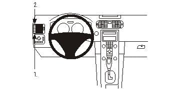 Brodit ProClip 803362 voor Volvo V50 2004-2012, Volvo S40 2004-2012 e.a. - productfoto zwarte ABS montagebasis