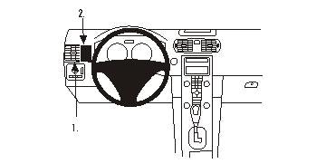 Brodit ProClip 803501 voor Volvo V50 2004-2012, Volvo S40 2004-2012 e.a. - productfoto zwarte ABS montagebasis