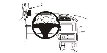 Brodit ProClip 803723 voor Saab 9-5 2006-2010 - productfoto zwarte ABS montagebasis
