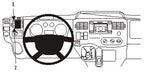 Brodit ProClip 803906 voor Ford Transit Tourneo 2007-2013 en Ford Transit 2007-2013 - productfoto zwarte ABS montagebasis