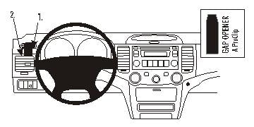 Brodit ProClip 803918 voor Kia Optima 2006-2010 en Kia Magentis 2007-2010 - productfoto zwarte ABS montagebasis