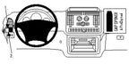 Brodit ProClip 803997 voor Mercedes Benz Vito 2004-2014, Mercedes Benz Viano 2004-2014 en Mercedes Benz V-Class 2004-2014 - productfoto zwarte ABS montagebasis
