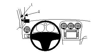 Brodit ProClip 804095 voor Saturn VUE 2008-2009 - productfoto zwarte ABS montagebasis