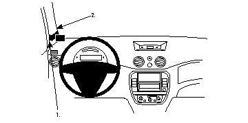 Brodit ProClip 804173 voor Citroen C3 2006-2009 - productfoto zwarte ABS montagebasis