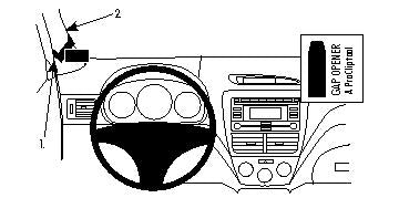 Brodit ProClip 804186 voor Subaru Forester 2008-2012 - productfoto zwarte ABS montagebasis