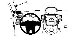 Brodit ProClip 804255 voor Kia Soul 2009-2013 - productfoto zwarte ABS montagebasis